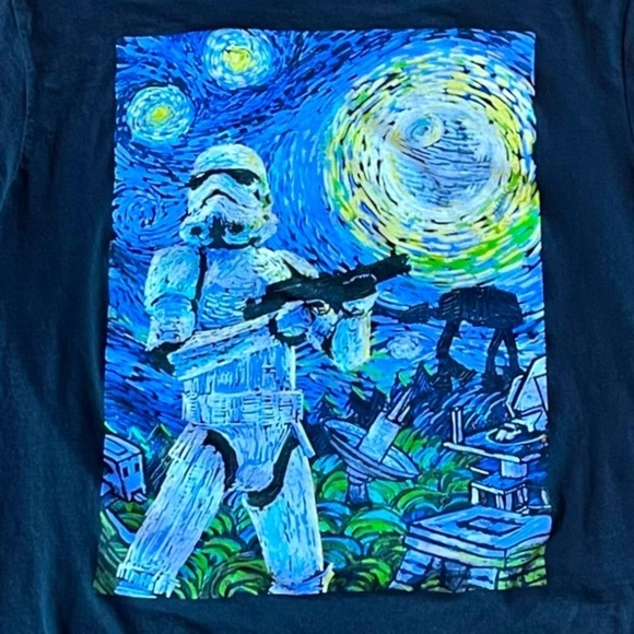 Star Wars “Van Gogh” Storm Troopers Women’s T-Shirt - Size L - Picture 1 of 6